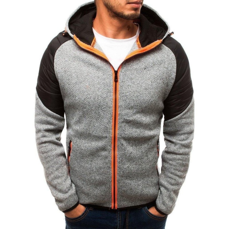 Prechodná sivá prešívaná bunda pre mužov (tx2702)