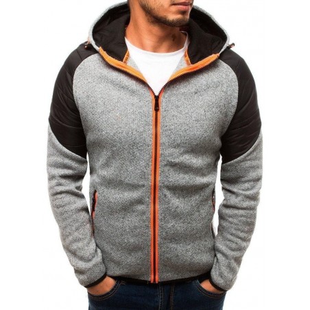 Prechodná sivá prešívaná bunda pre mužov (tx2702)