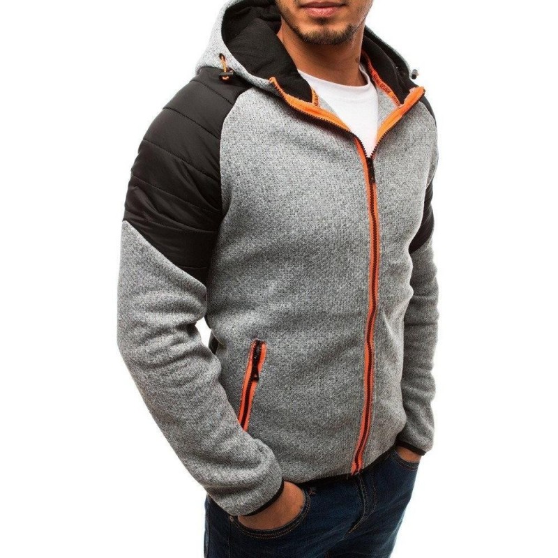 Prechodná sivá prešívaná bunda pre mužov (tx2702)