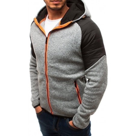 Prechodná sivá prešívaná bunda pre mužov (tx2702)