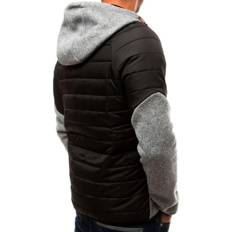 Prechodná sivá prešívaná bunda pre mužov (tx2702)