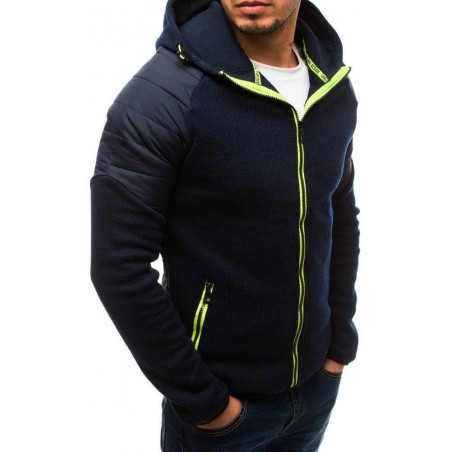 Prechodná tmavomodrá prešívaná bunda pre mužov (tx2703)