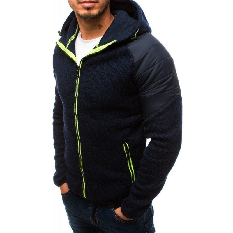 Prechodná tmavomodrá prešívaná bunda pre mužov (tx2703)