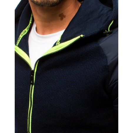 Prechodná tmavomodrá prešívaná bunda pre mužov (tx2703)