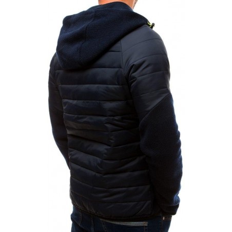Prechodná tmavomodrá prešívaná bunda pre mužov (tx2703)