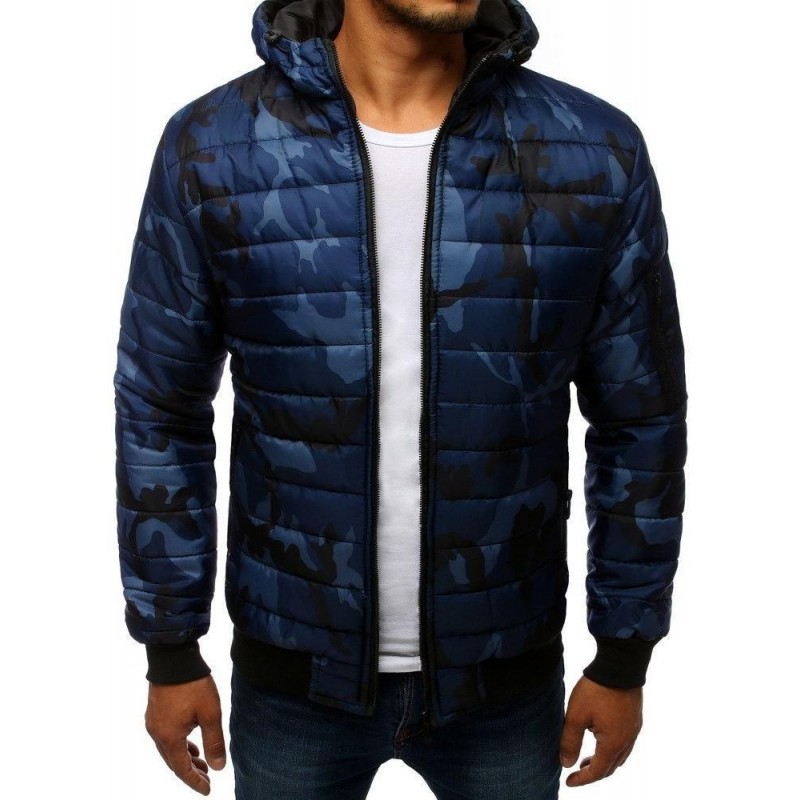 Maskáčová pánska bomber bunda (tx2721) - tmavomodrá