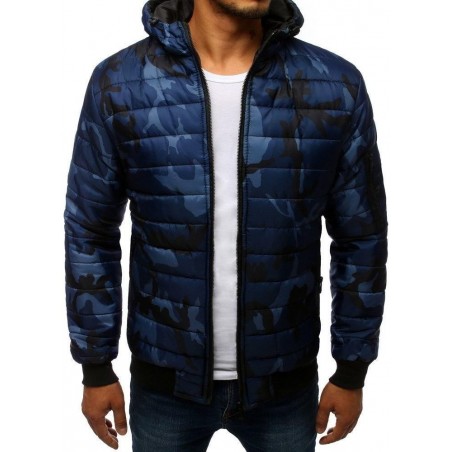 Maskáčová pánska bomber bunda (tx2721) - tmavomodrá