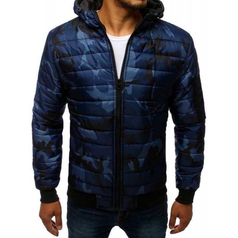 Maskáčová pánska bomber bunda (tx2721) - tmavomodrá