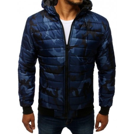 Maskáčová pánska bomber bunda (tx2721) - tmavomodrá