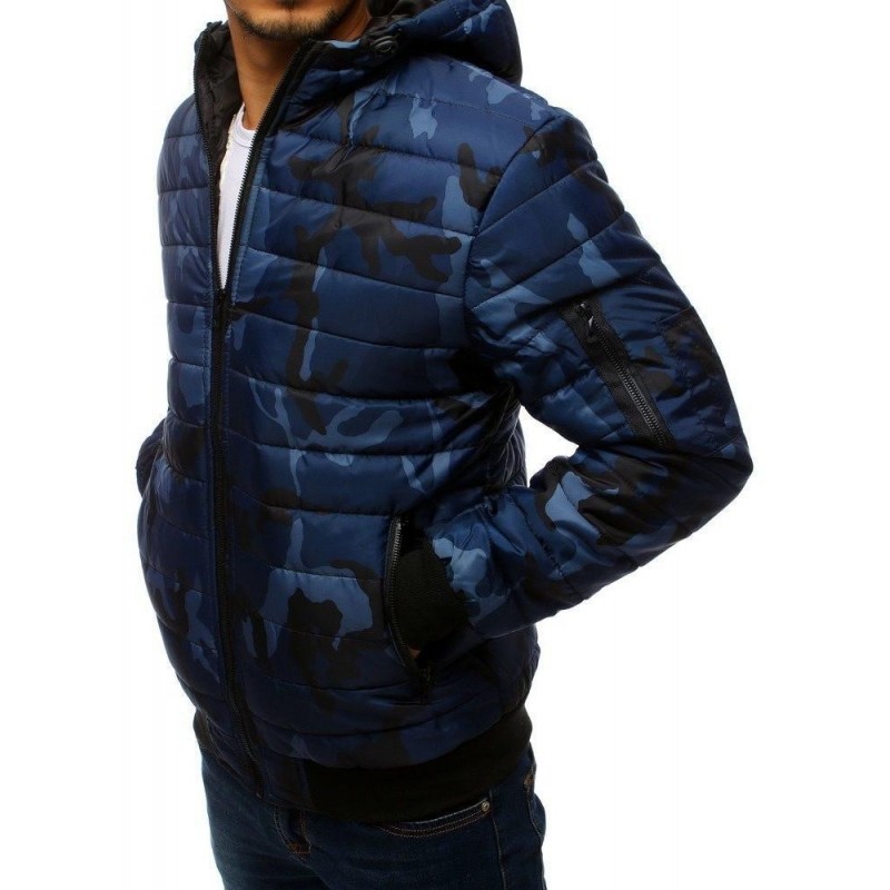 Maskáčová pánska bomber bunda (tx2721) - tmavomodrá