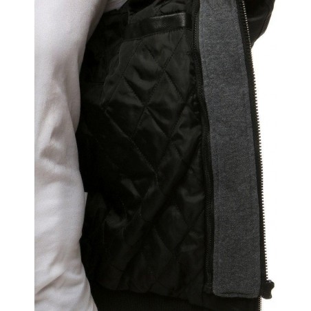 Kožená čierna pánska bunda (tx2824)