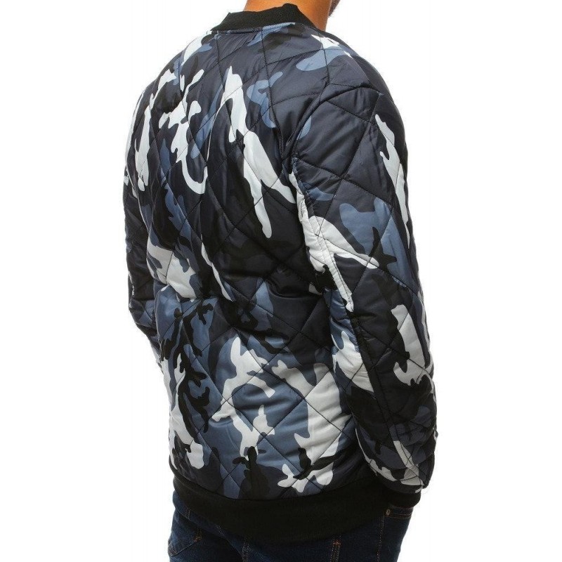 Pánska maskáčová bomber bunda (tx2827) - modrá