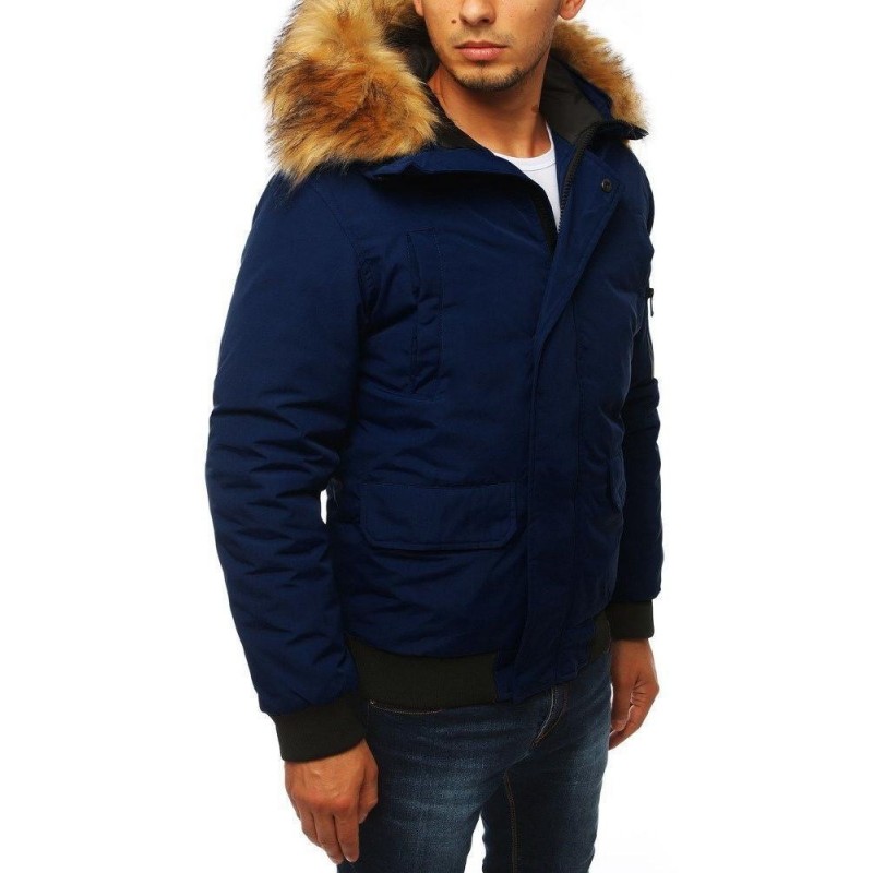 Tmavomodrá pánska zimná bunda (tx2877)