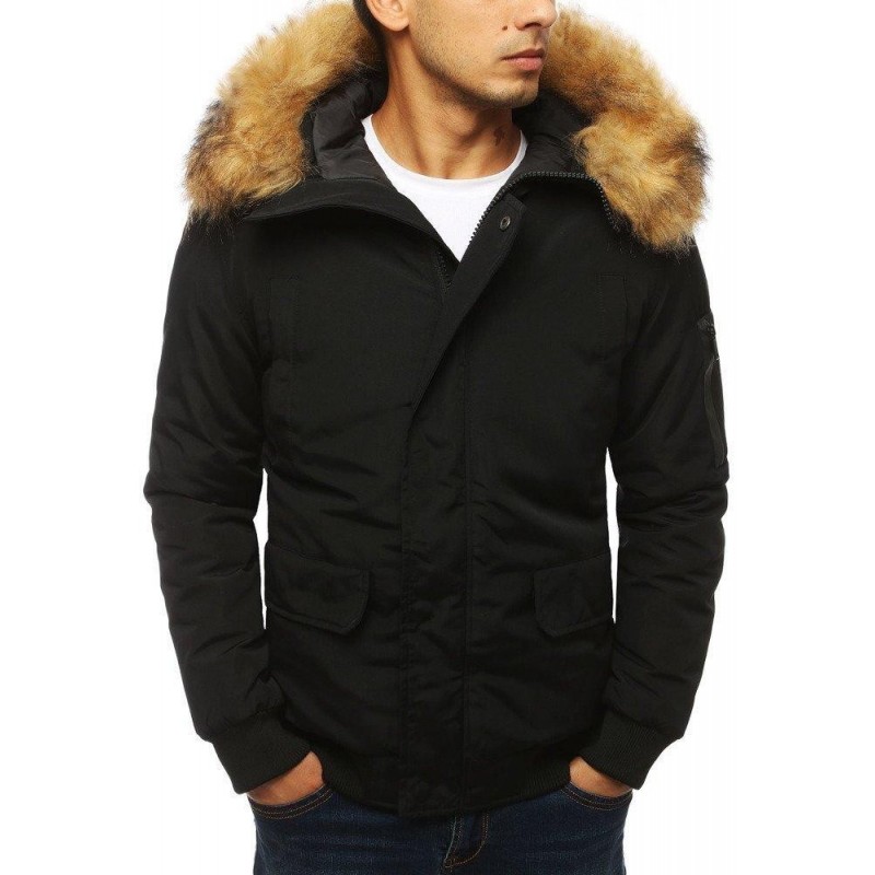 Čierna pánska zimná bunda (tx2967)