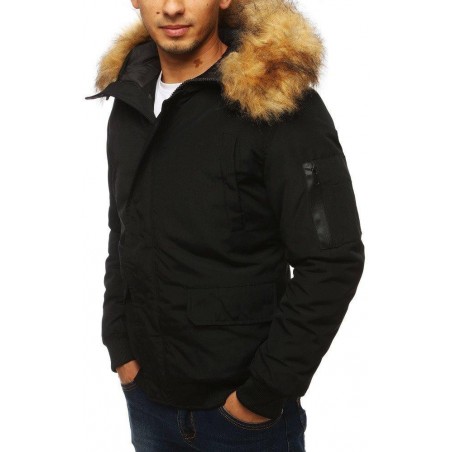 Čierna pánska zimná bunda (tx2967)