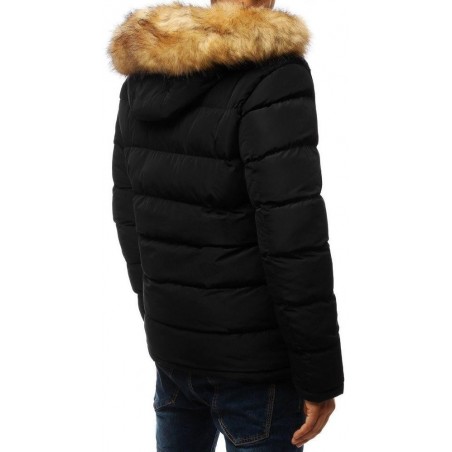 Zimná pánska bunda s kapucňou (tx2947) - čierna