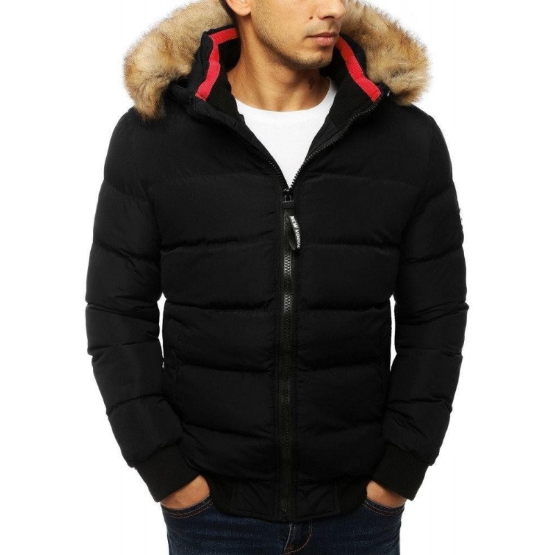 Prešívaná pánska zimná bunda (tx2936) - čierna