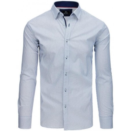 Biela pánska košeľa s dlhým rukávom (dx1766)