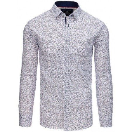 Pánska biela košeľa s dlhým rukávom (dx1769)