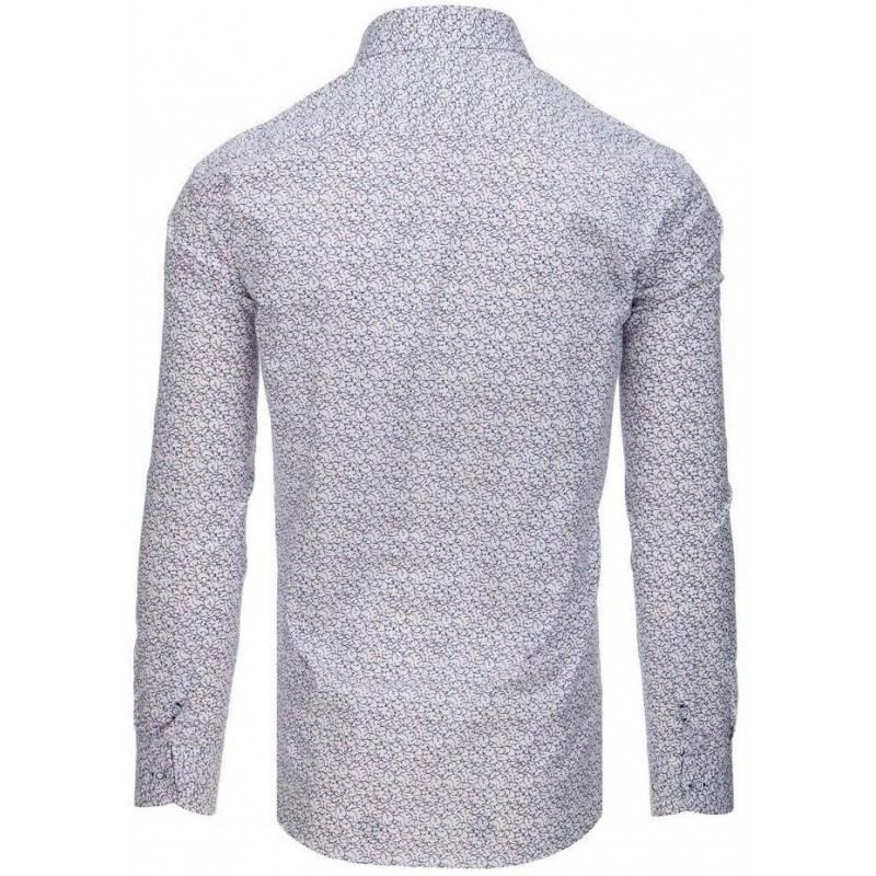 Pánska biela košeľa s dlhým rukávom (dx1769)