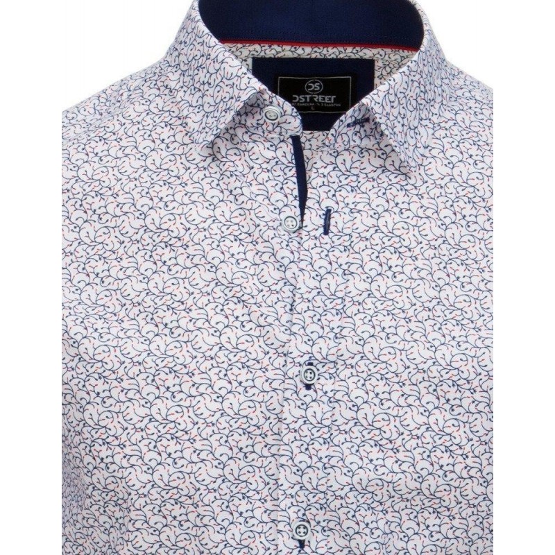 Pánska biela košeľa s dlhým rukávom (dx1769)