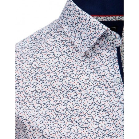 Pánska biela košeľa s dlhým rukávom (dx1769)