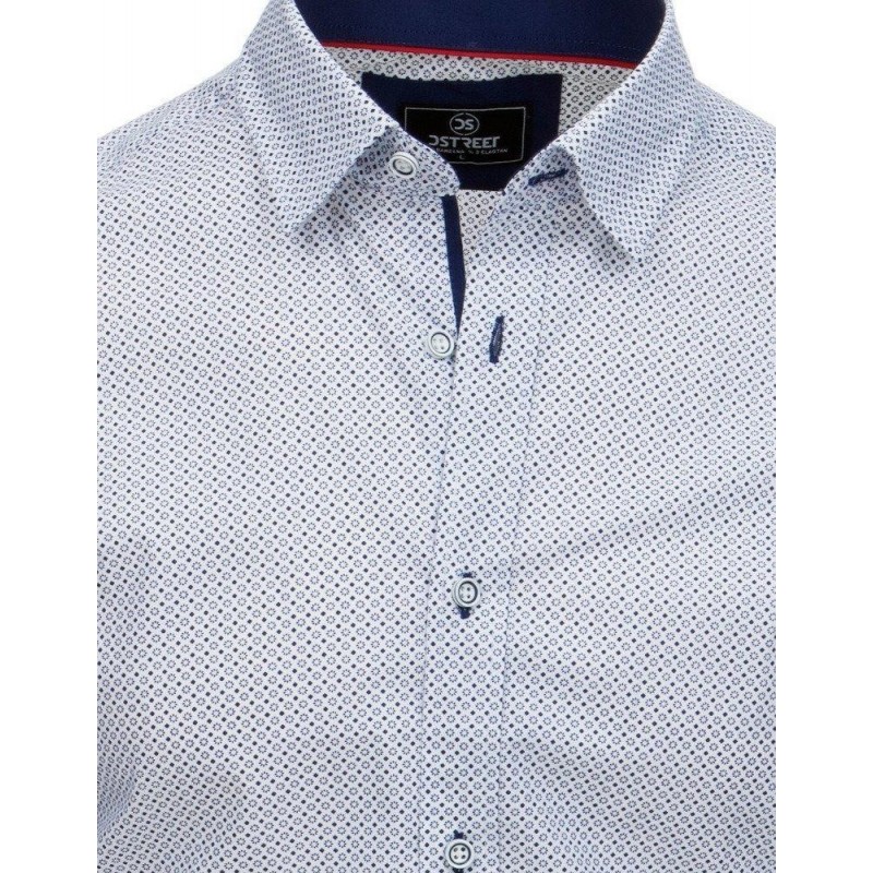 Biela pánska košeľa s dlhým rukávom (dx1771)
