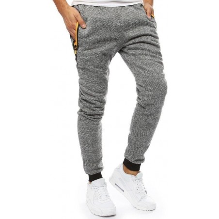 Pánske antracitové jogger tepláky (ux2122)