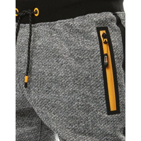 Pánske antracitové jogger tepláky (ux2122)