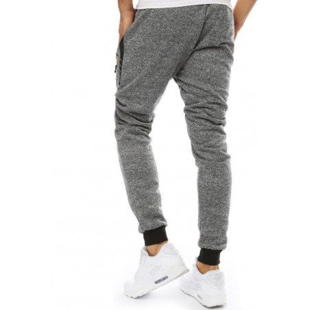 Pánske antracitové jogger tepláky (ux2122)