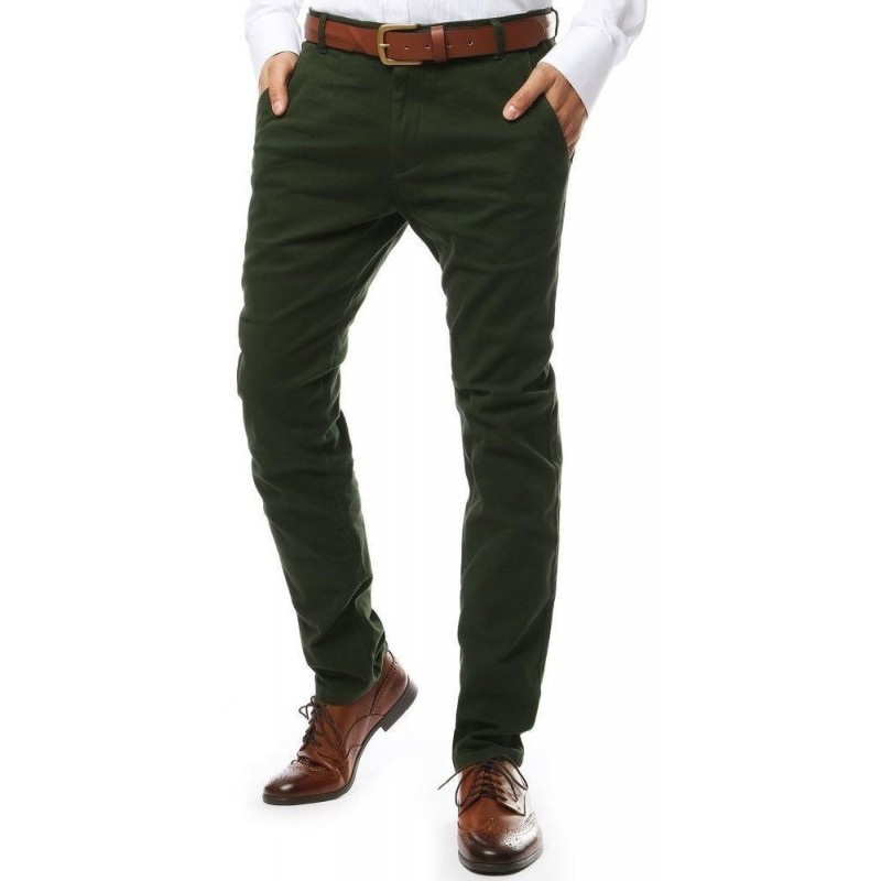 Zelené pánske chino nohavice (ux2137)
