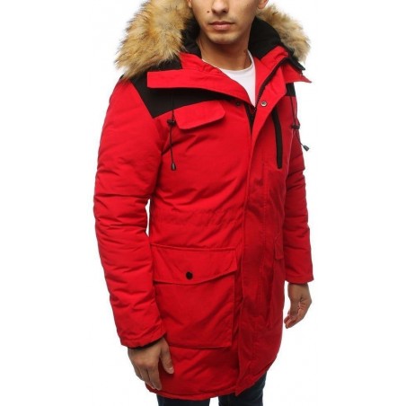 Červená pánska zimná bunda (tx3034)