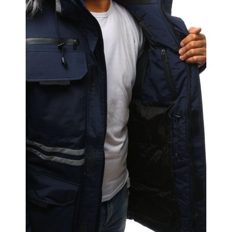 Pánska zimná bunda (tx3042) - tmavomodrá