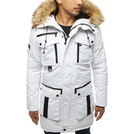 Biela pánska zimná bunda (tx3047)