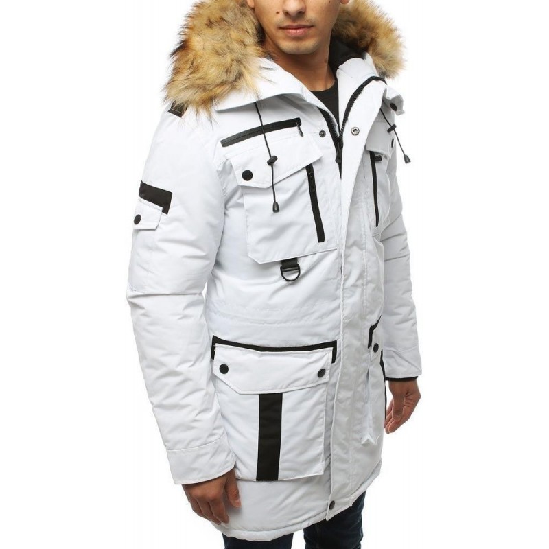 Biela pánska zimná bunda (tx3047)