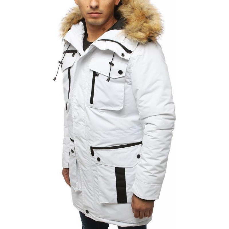 Biela pánska zimná bunda (tx3047)