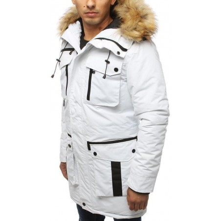 Biela pánska zimná bunda (tx3047)