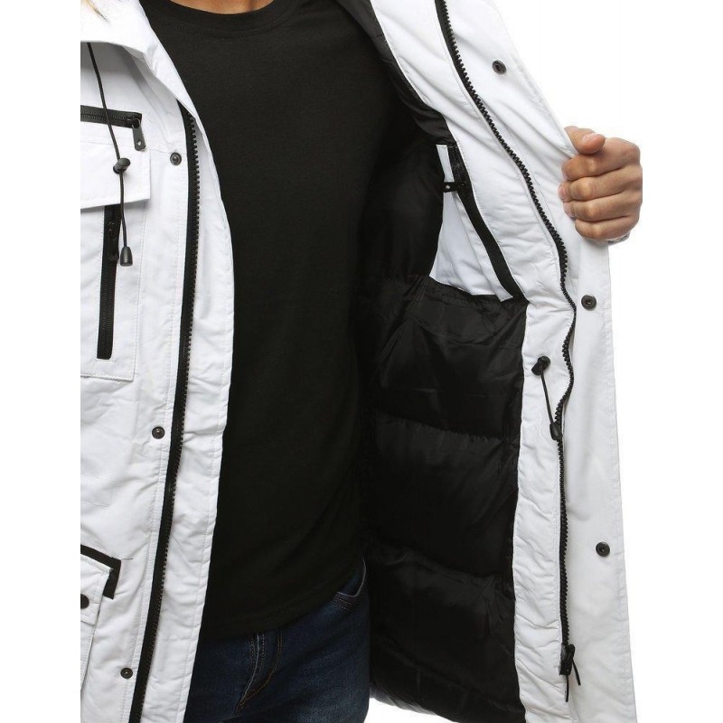 Biela pánska zimná bunda (tx3047)