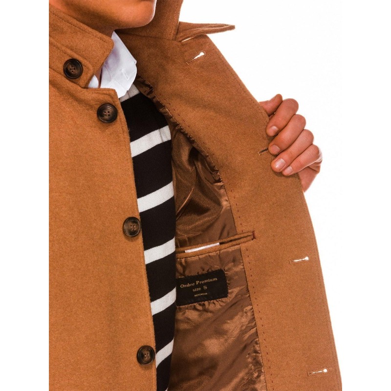 Pánsky hnedý kabát C427, veľ. XXL