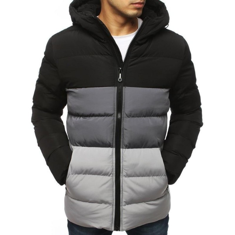 Pánska zimná prešívaná bunda (tx3112) - čierna