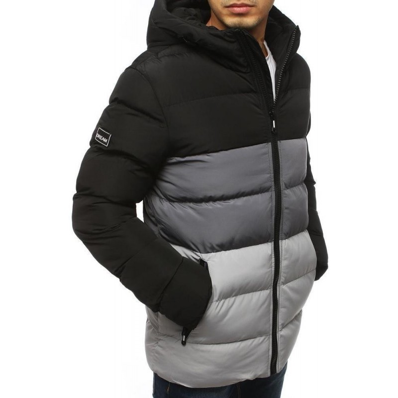 Pánska zimná prešívaná bunda (tx3112) - čierna