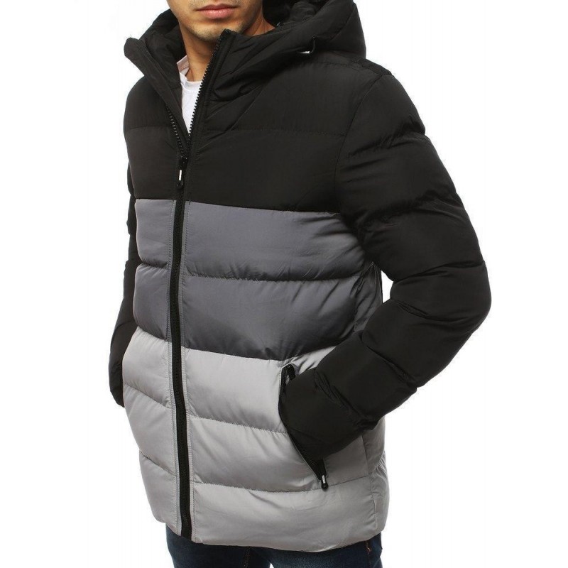 Pánska zimná prešívaná bunda (tx3112) - čierna