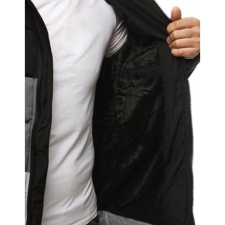 Pánska zimná prešívaná bunda (tx3112) - čierna