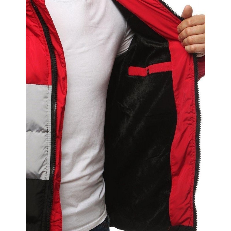 Pánska zimná prešívaná bunda (tx3114) - červená