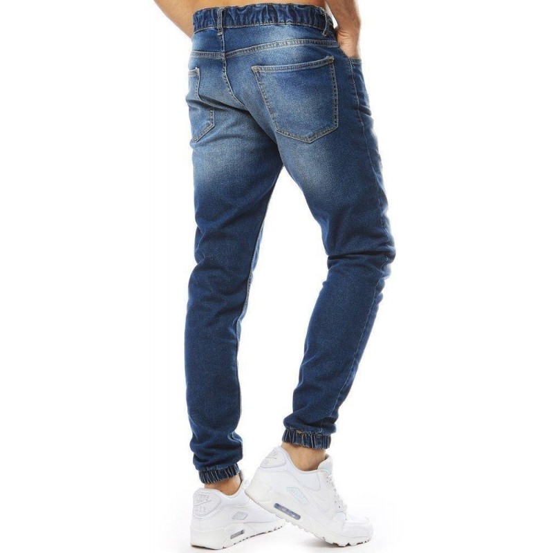 Modré džínsové joggery pre pánov (ux2178)