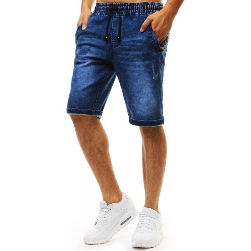 Modré pánske šortky denim look (sx0951)