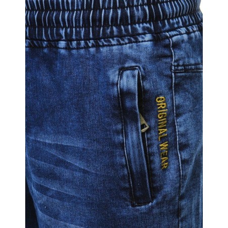 Modré pánske šortky denim look (sx0951)