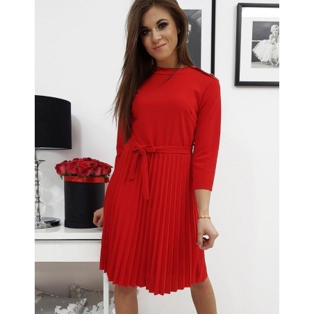 Červené plisované šaty ELIZA (ey1074)