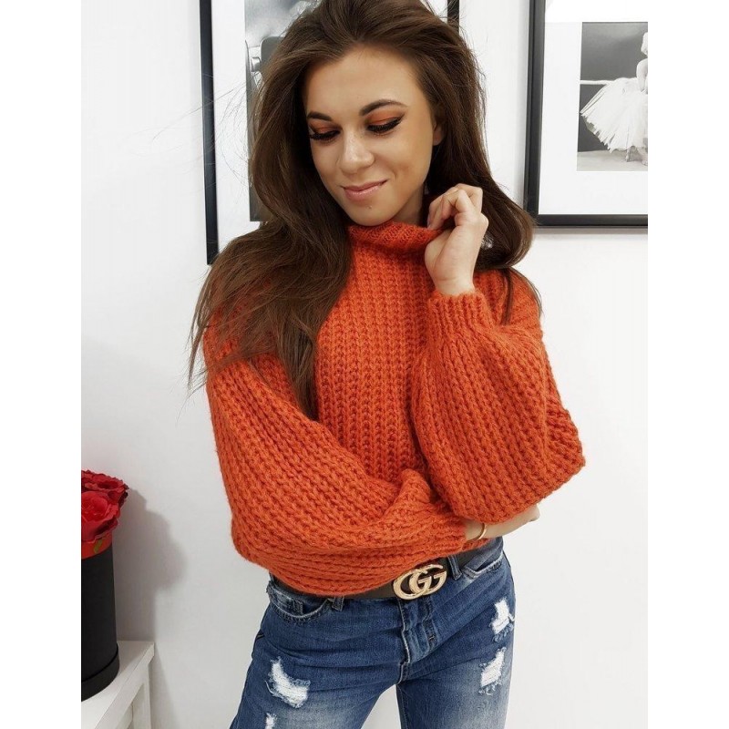 Dámsky sveter ELIA (my0718) - oranžový