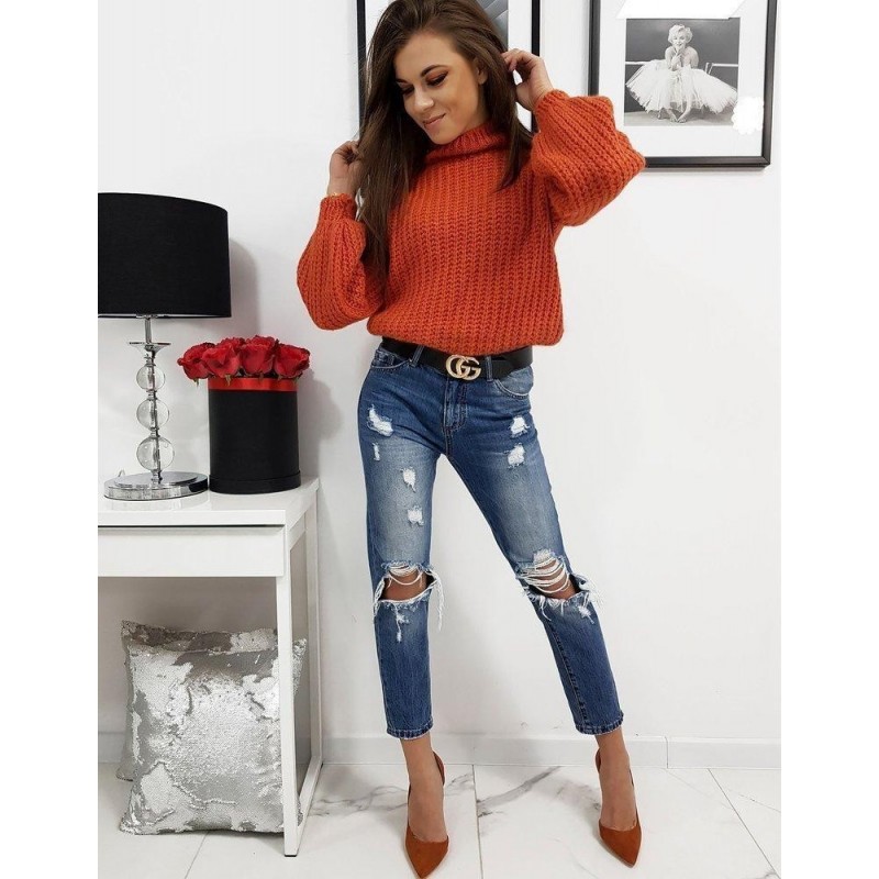 Dámsky sveter ELIA (my0718) - oranžový